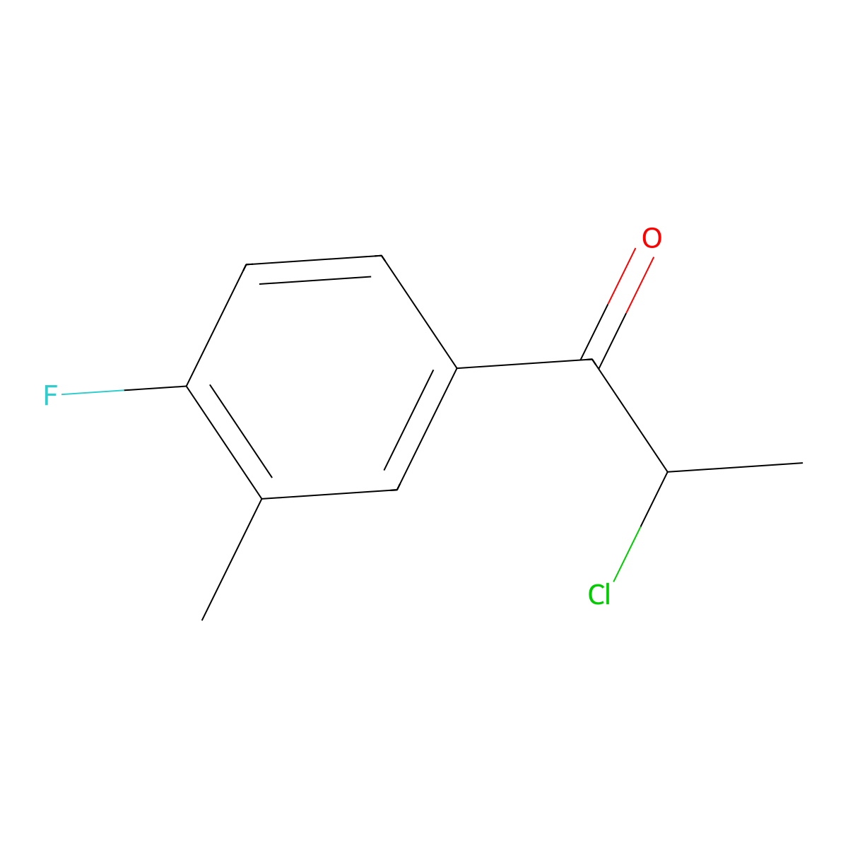 2-Chloro-4'-fluoro-3'-methylpropiophenone molecular structure, CAS 1176023-59-8