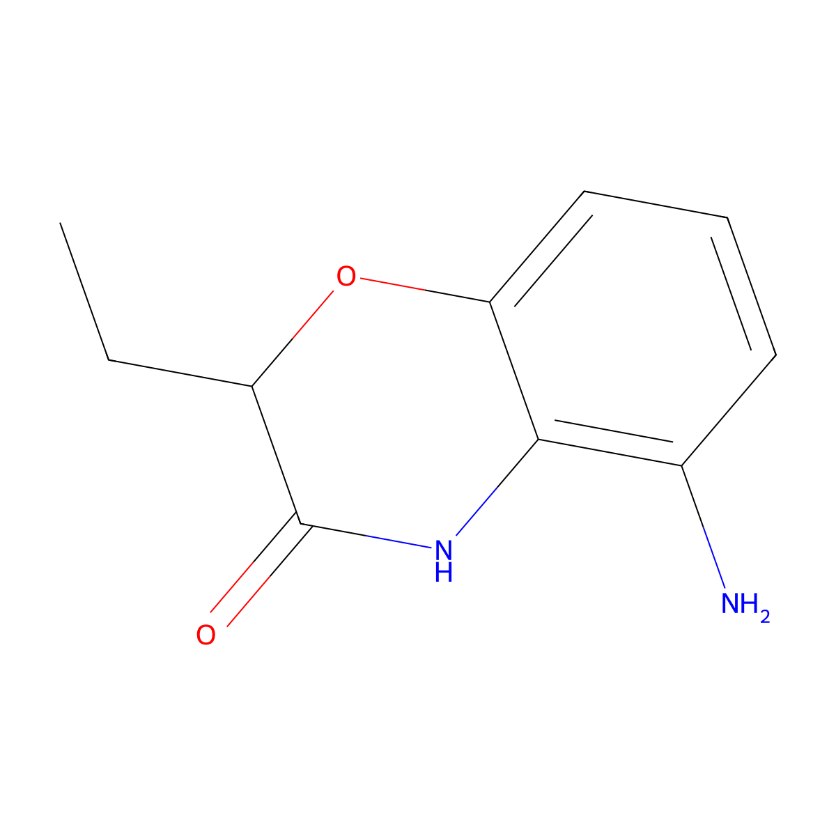 5-Amino-2-ethyl-3,4-dihydro-2H-1,4-benzoxazin-3-one molecular structure, CAS 1176027-13-6