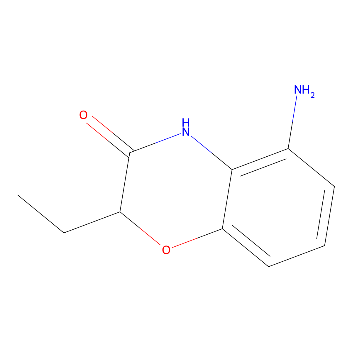 5-Amino-2-ethyl-3,4-dihydro-2H-1,4-benzoxazin-3-one molecular structure, CAS 1176027-13-6