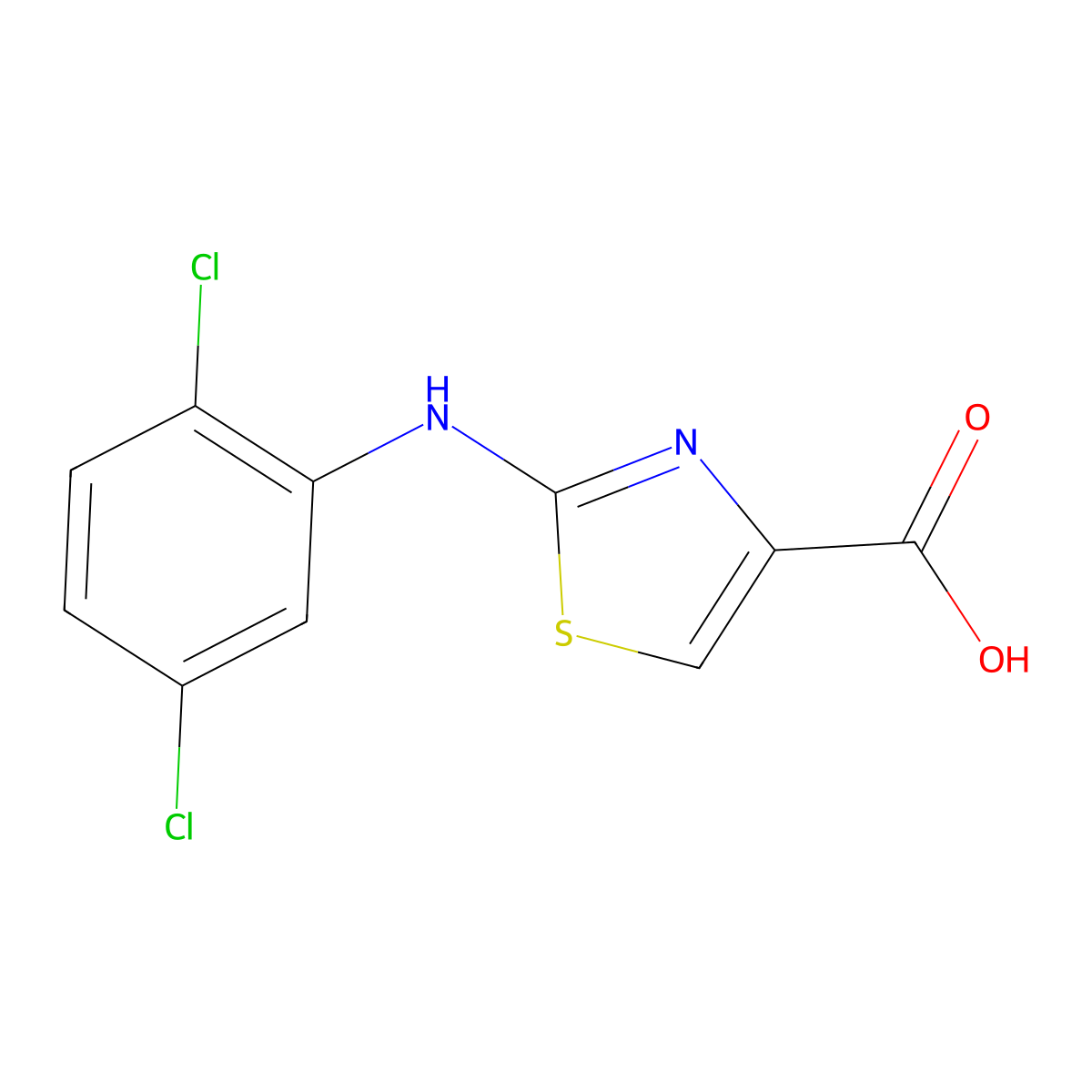2-((2,5-Dichlorophenyl)amino)-1,3-thiazole-4-carboxylic acid molecular structure, CAS 1176036-01-3