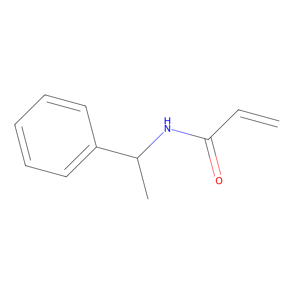 2-Propenamide, N-(1-phenylethyl)- molecular structure, CAS 117604-27-0