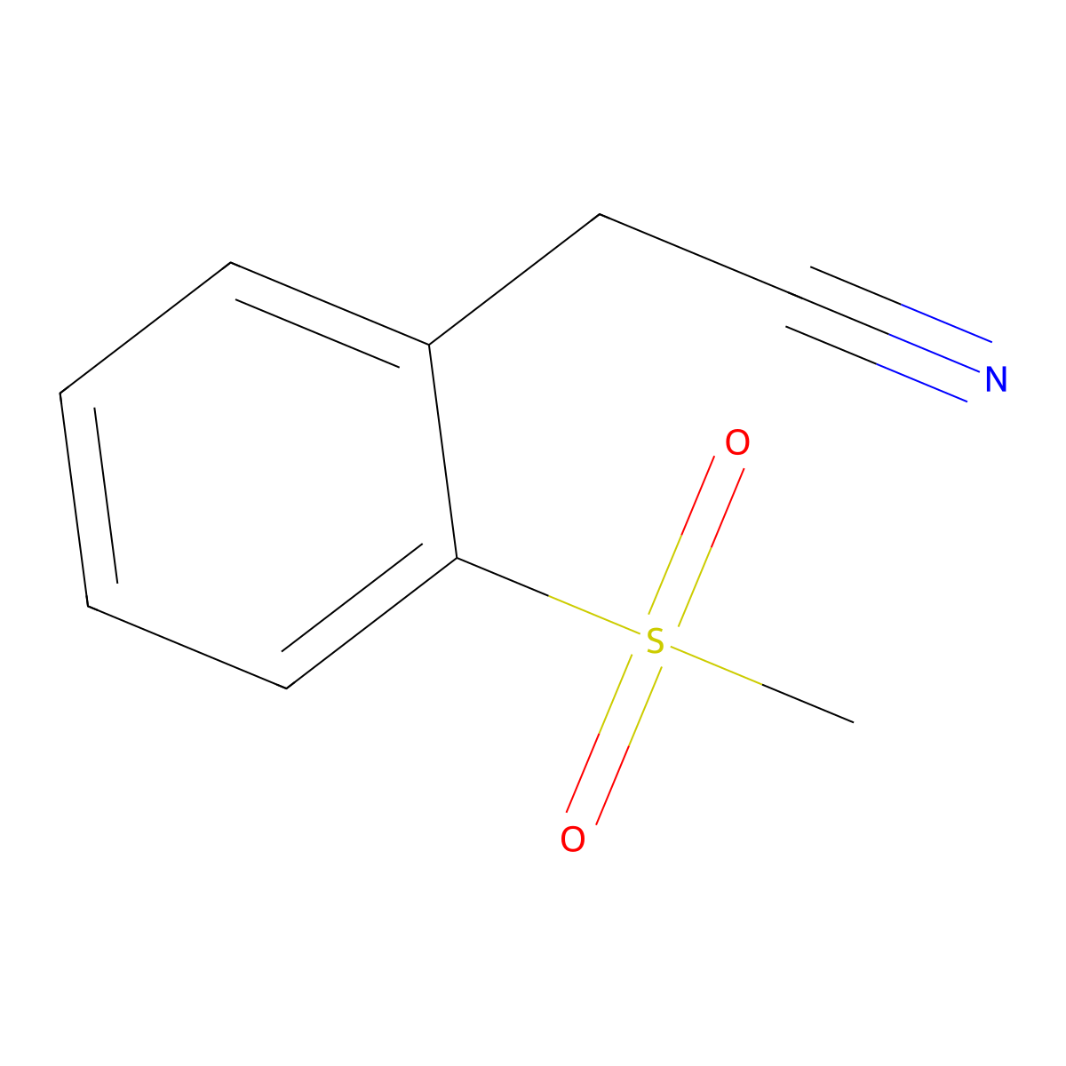 2-(2-(Methylsulfonyl)phenyl)acetonitrile molecular structure, CAS 1176042-07-1