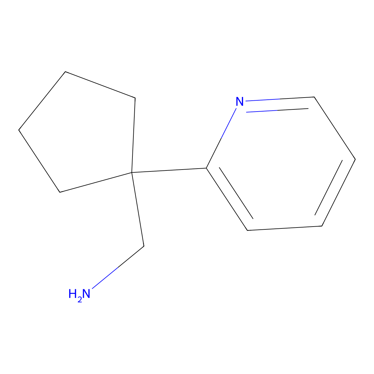 [1-(Pyridin-2-yl)cyclopentyl]methanamine molecular structure, CAS 1176042-23-1