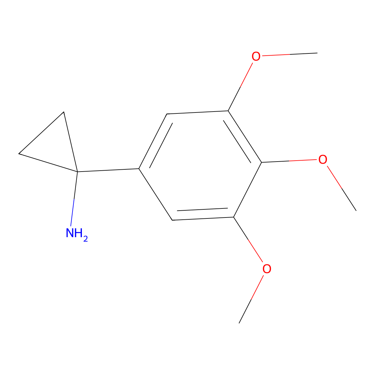 1-(3,4,5-Trimethoxyphenyl)cyclopropanamine molecular structure, CAS 1176042-45-7