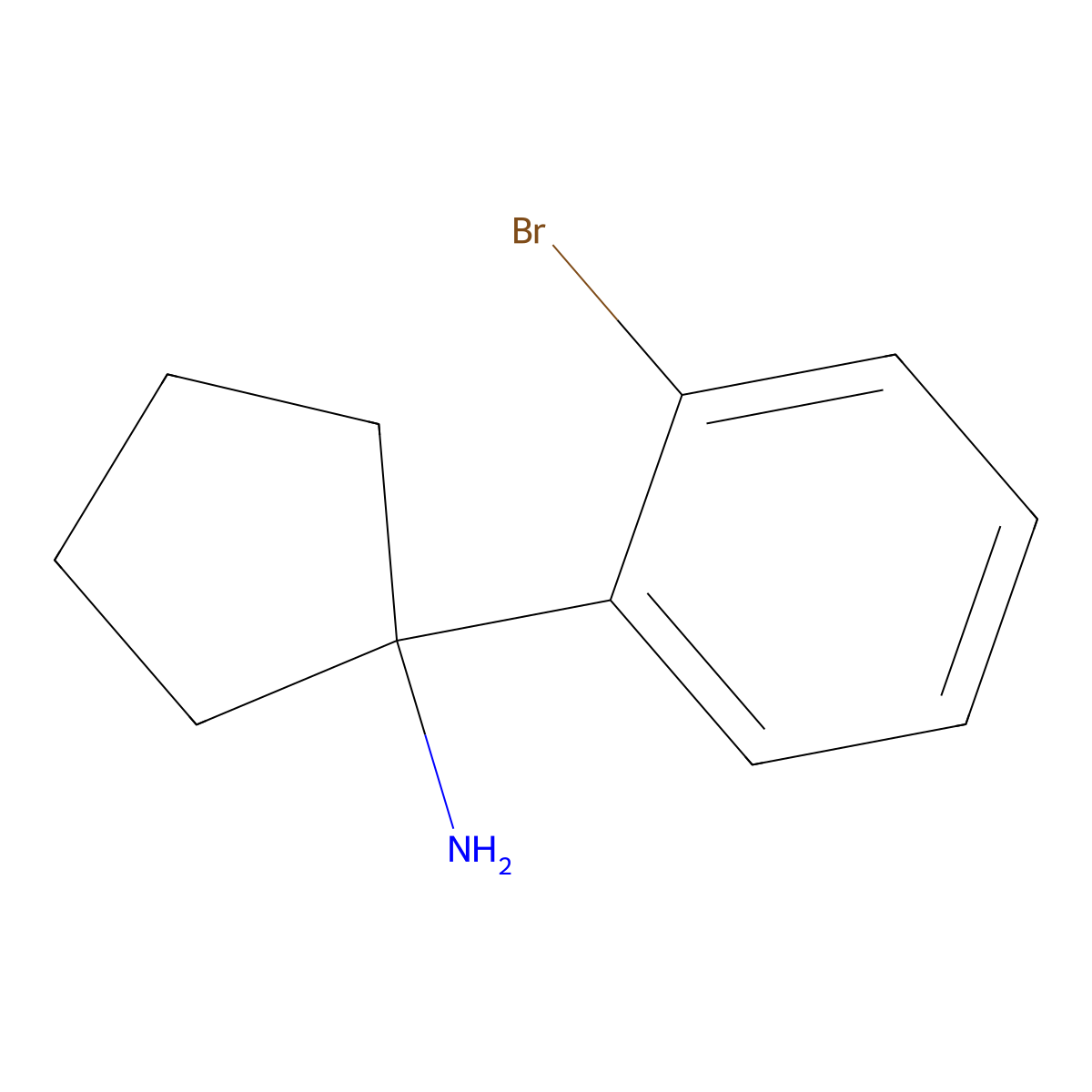 1-(2-Bromophenyl)cyclopentanamine molecular structure, CAS 1176042-51-5
