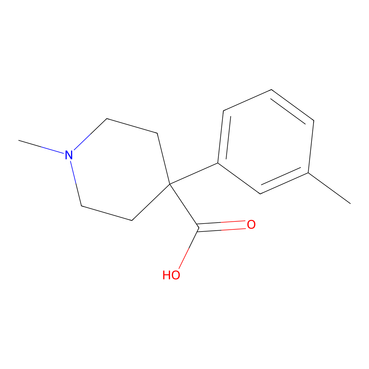 1-Methyl-4-M-tolylpiperidine-4-carboxylic acid molecular structure, CAS 1176042-72-0