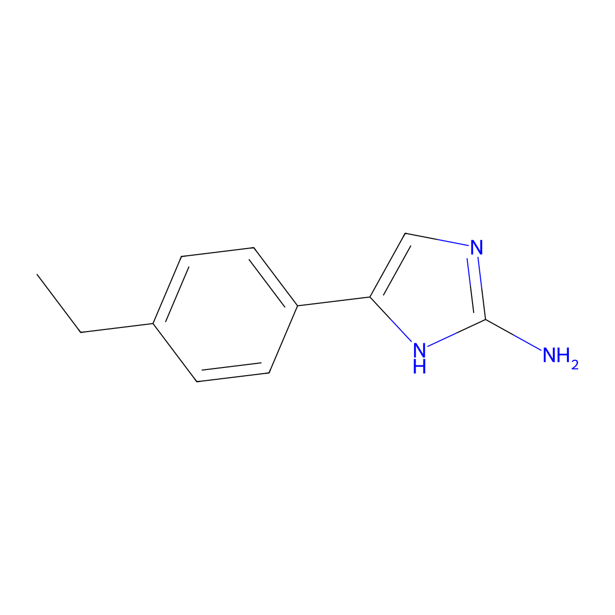 4-(4-ethylphenyl)-1H-imidazol-2-amine molecular structure, CAS 1176053-13-6