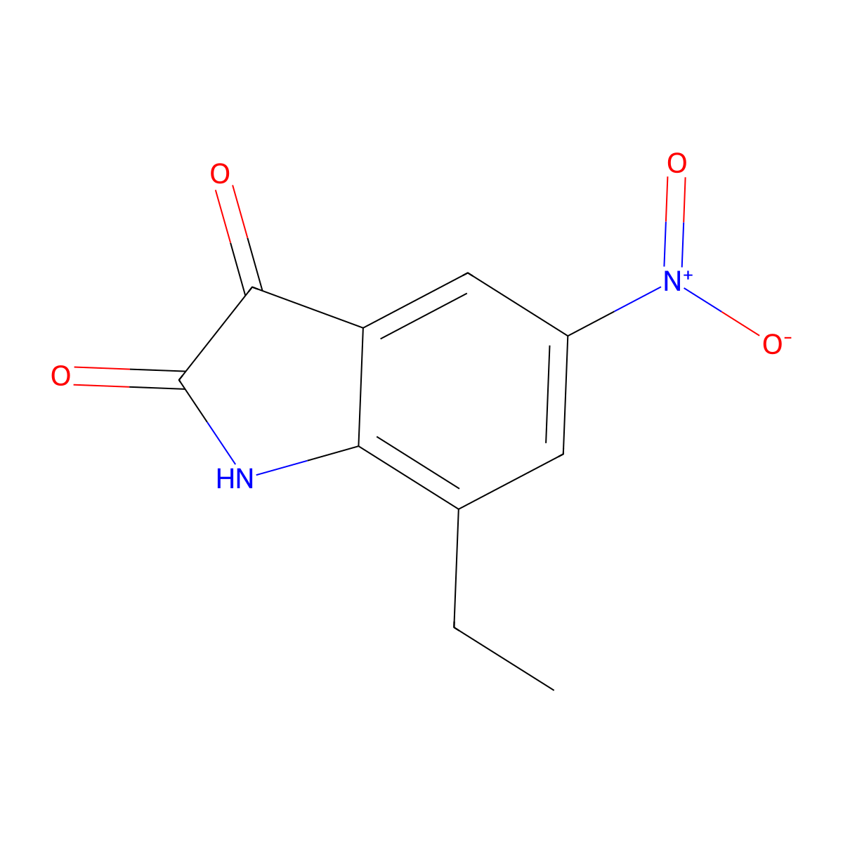 7-Ethyl-5-nitro-2,3-dihydro-1H-indole-2,3-dione molecular structure, CAS 1176058-72-2