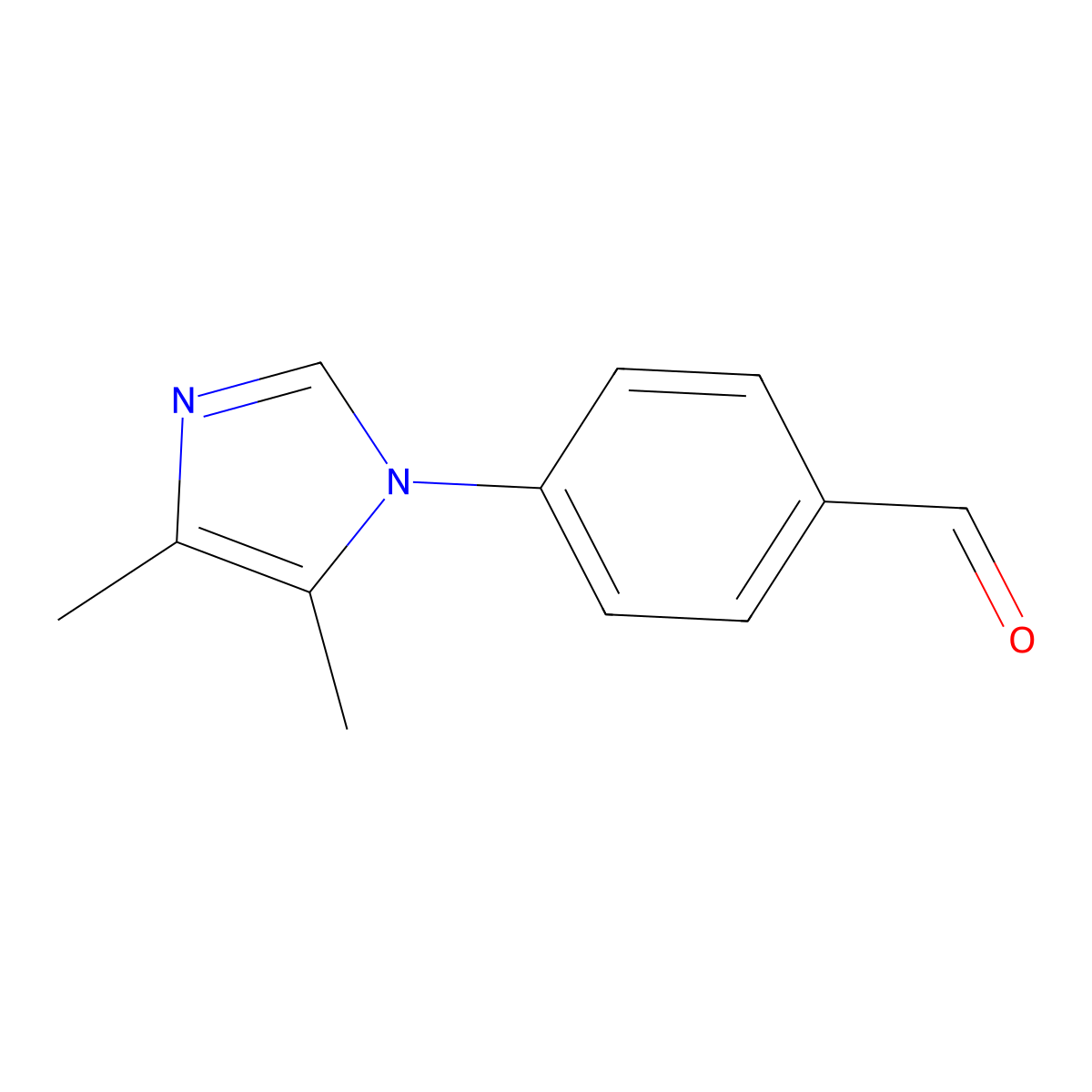 4-(4,5-dimethyl-1H-imidazol-1-yl)benzaldehyde molecular structure, CAS 117606-93-6