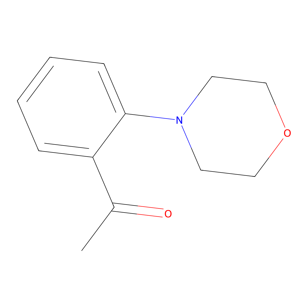 1-(2-(Morpholin-4-yl)phenyl)ethan-1-one molecular structure, CAS 117607-26-8