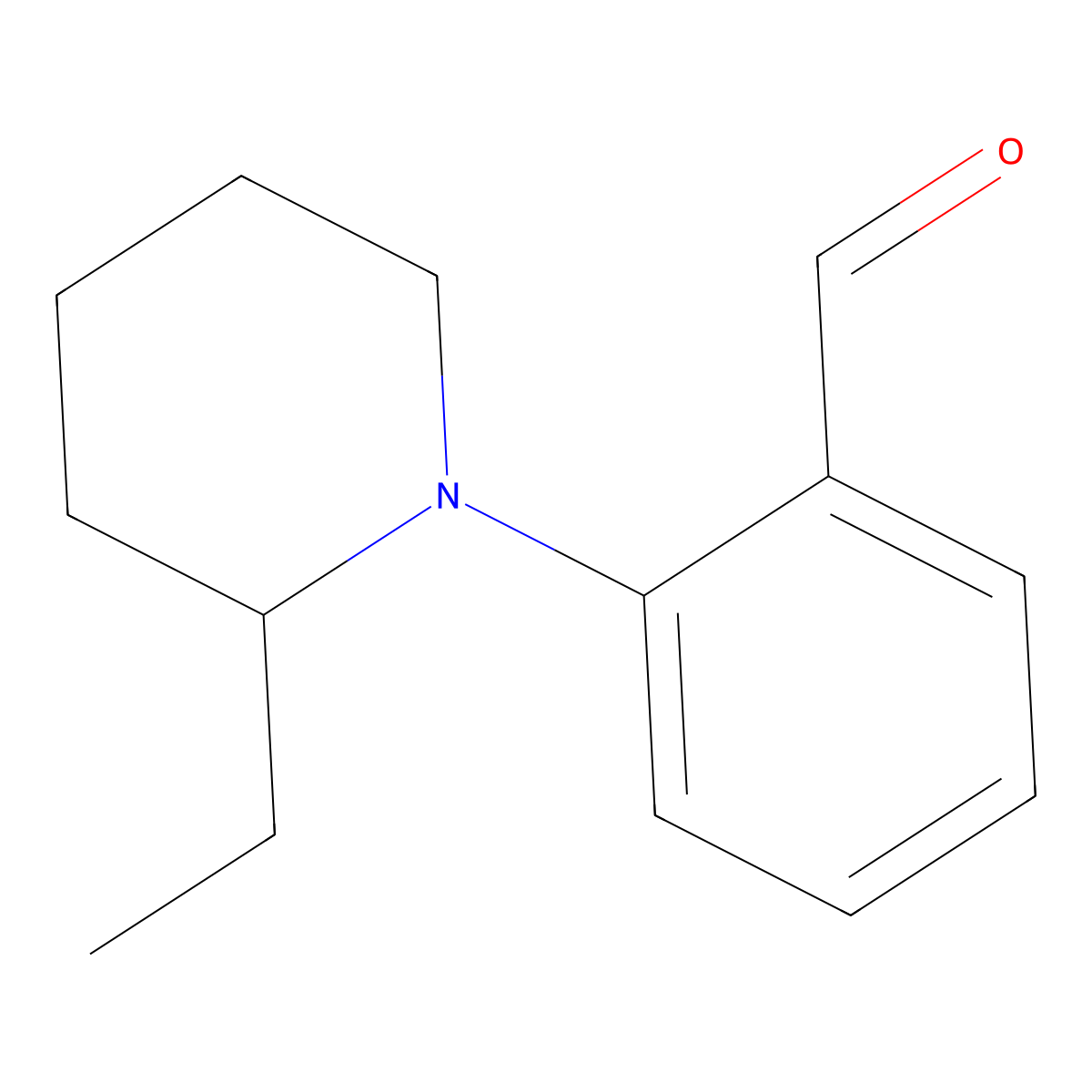 2-(2-Ethylpiperidin-1-yl)benzaldehyde molecular structure, CAS 117607-56-4