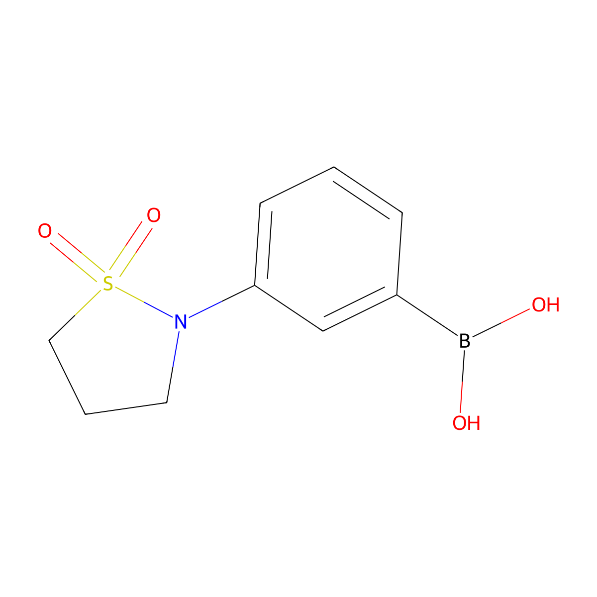 3-(1,1-Dioxido-2-isothiazolidinyl)phenylboronic acid molecular structure, CAS 1176093-78-9