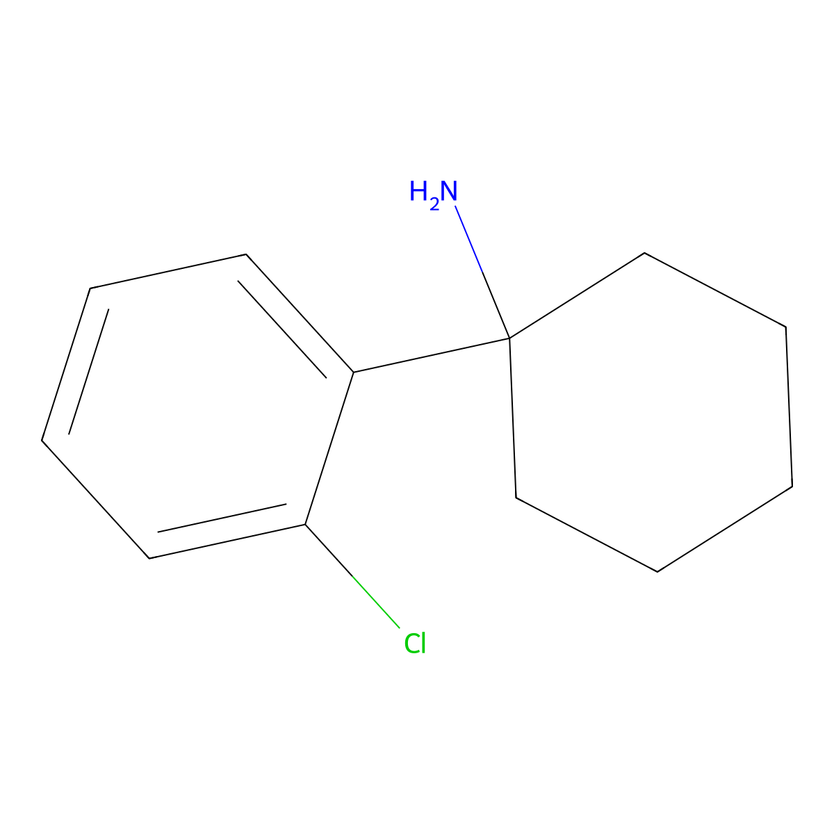 1-(2-Chlorophenyl)cyclohexan-1-amine molecular structure, CAS 1176104-00-9