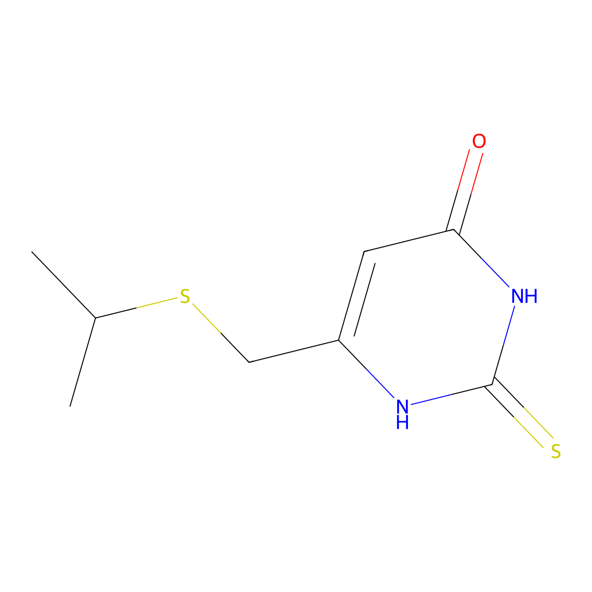 6-[(Propan-2-ylsulfanyl)methyl]-2-sulfanylidene-1,2,3,4-tetrahydropyrimidin-4-one molecular structure, CAS 1176104-56-5