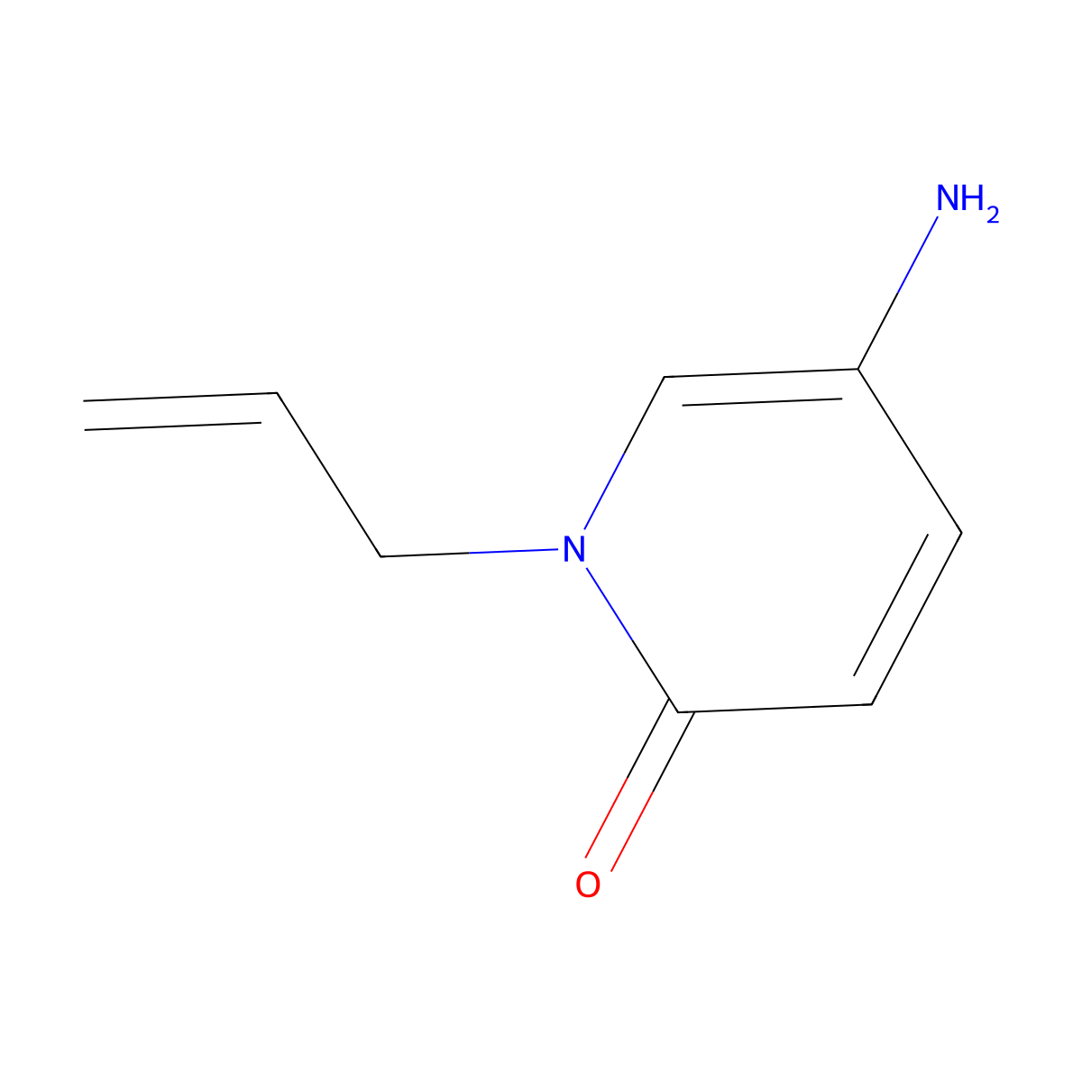 1-Allyl-5-amino-1H-pyridin-2-one molecular structure, CAS 1176105-24-0