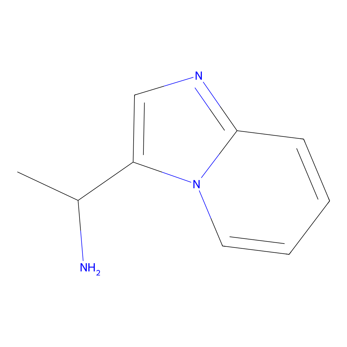 1-{Imidazo[1,2-a]pyridin-3-yl}ethan-1-amine molecular structure, CAS 1176109-47-9
