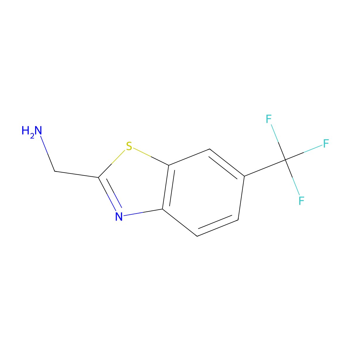 1-[6-(Trifluoromethyl)-1,3-benzothiazol-2-yl]methanamine molecular structure, CAS 1176115-24-4