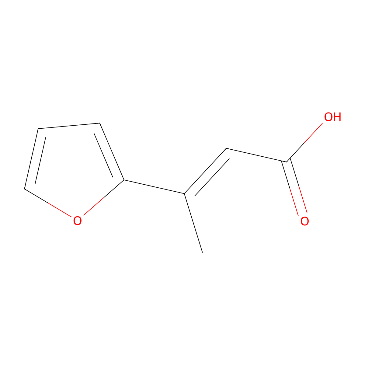 3-(Furan-2-yl)but-2-enoic acid molecular structure, CAS 117612-63-2