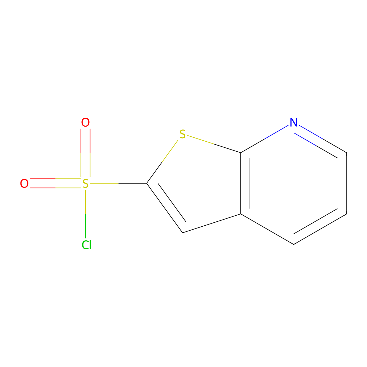 Thieno(2,3-b)pyridine-2-sulfonyl chloride molecular structure, CAS 117612-68-7