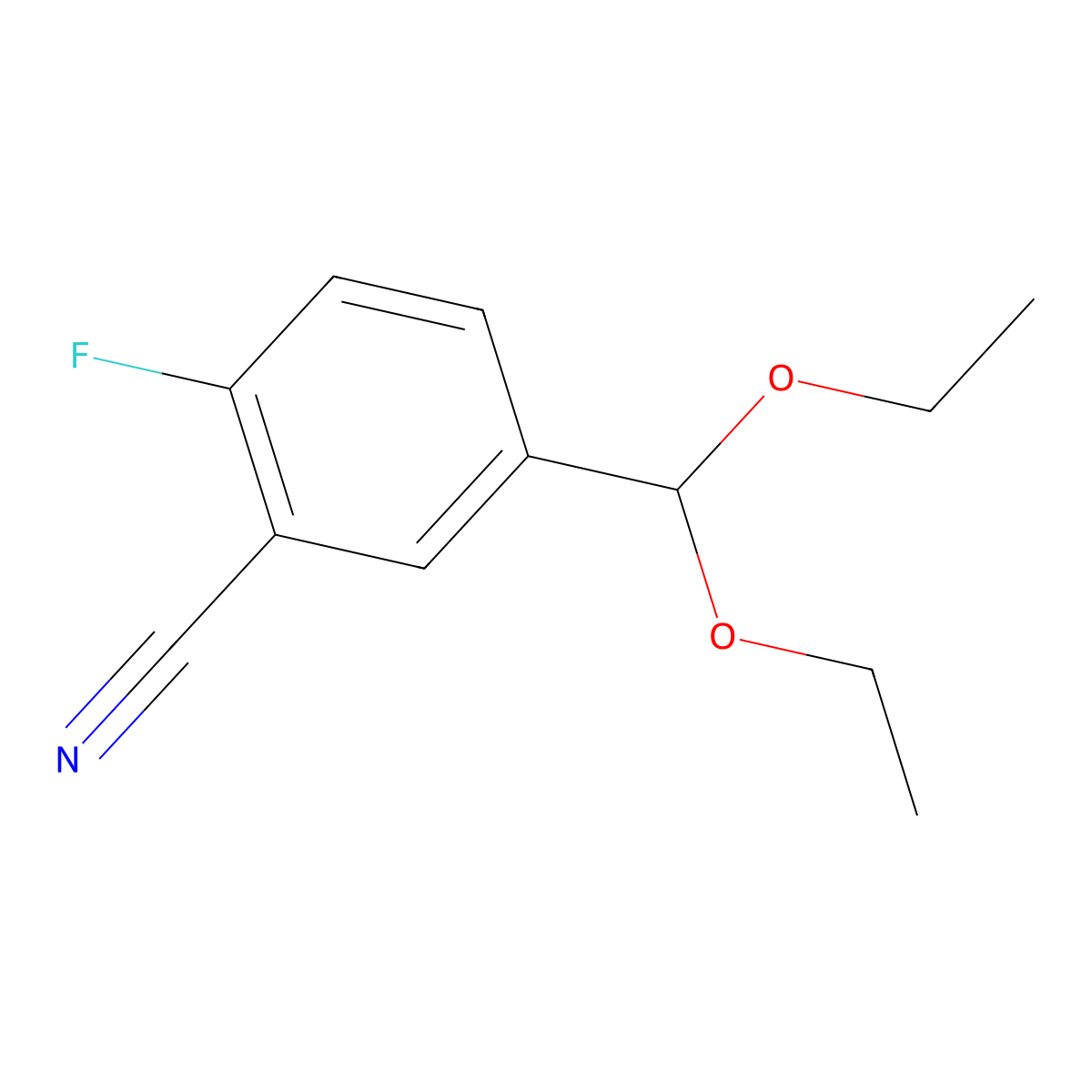 5-(Diethoxymethyl)-2-fluorobenzonitrile molecular structure, CAS 1176161-37-7