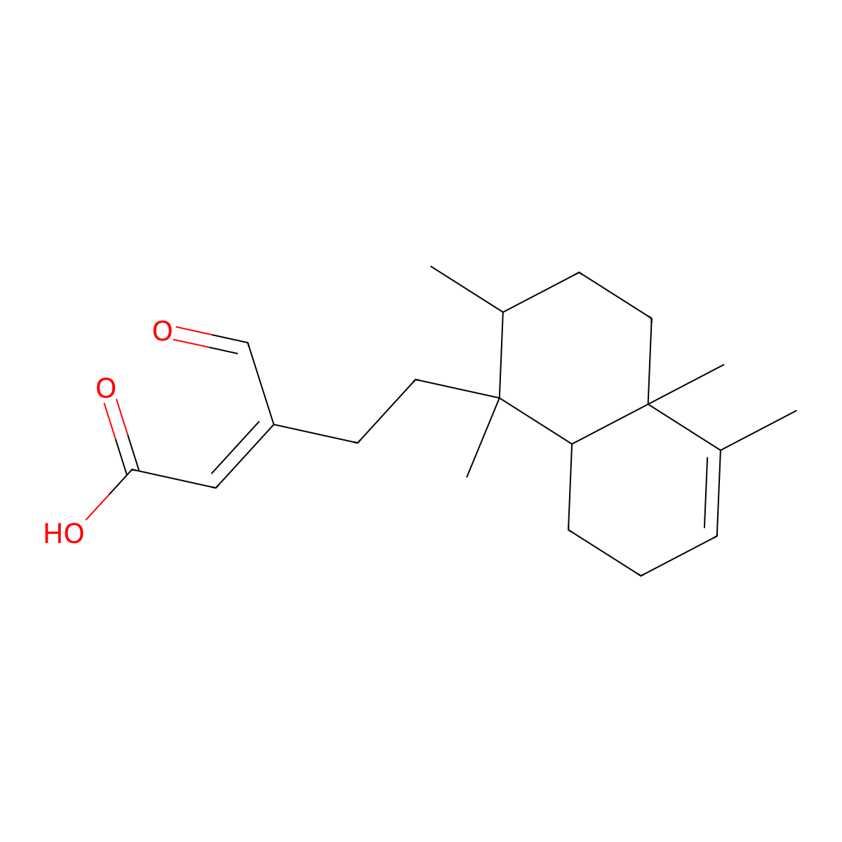 16-Oxocleroda-3,13E-dien-15-oic acid molecular structure, CAS 117620-72-1