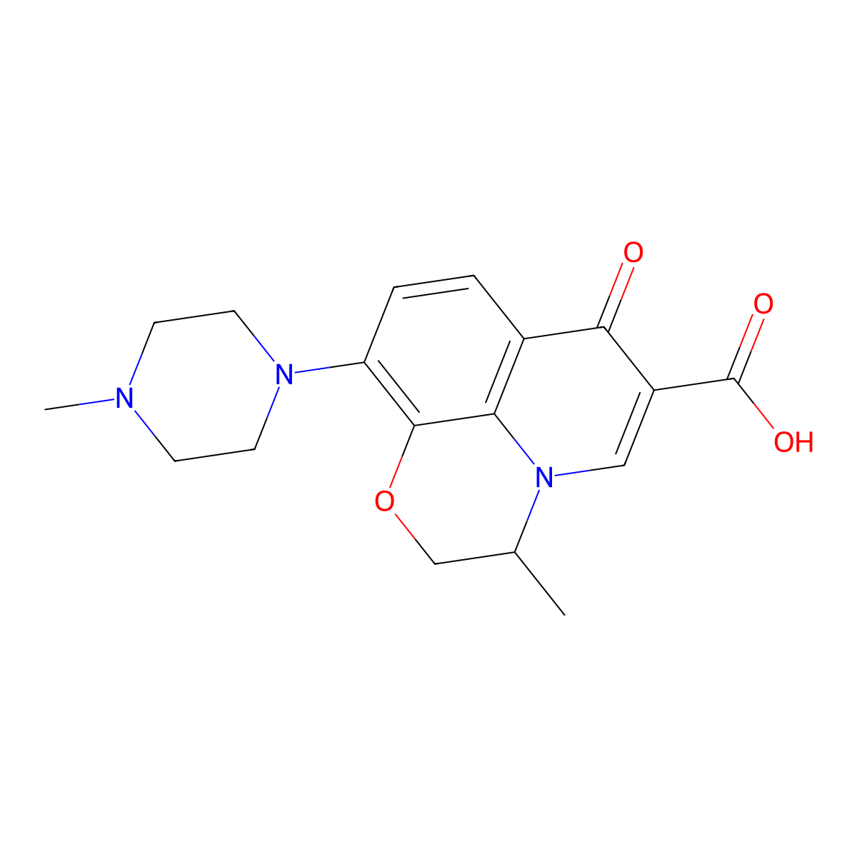 9-Desfluoro levofloxacin molecular structure, CAS 117620-85-6