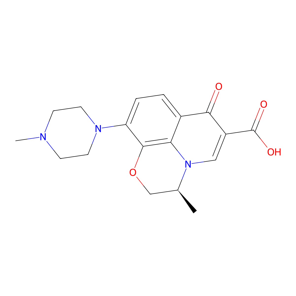 9-Desfluoro levofloxacin molecular structure, CAS 117620-85-6