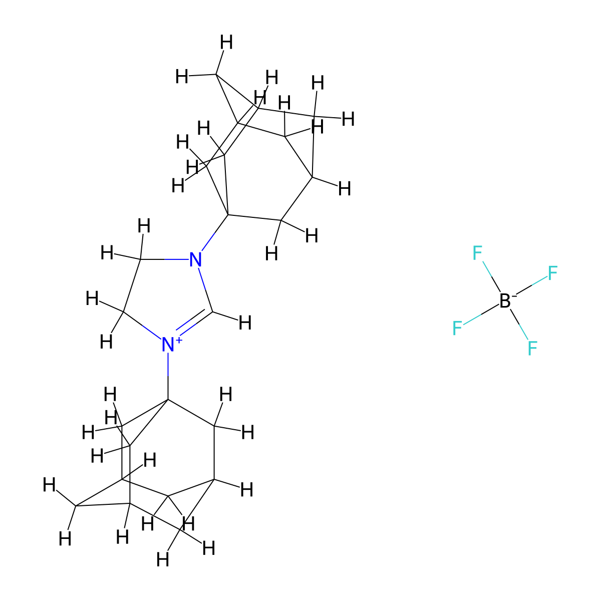 1,3-Di(1-adamantyl)imidazolinium Tetrafluoroborate molecular structure, CAS 1176202-63-3