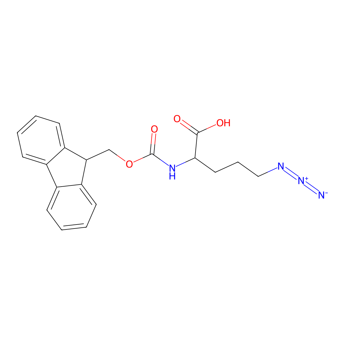 Nalpha-Fmoc-Ndelta-Azido-D-Ornithine molecular structure, CAS 1176270-25-9