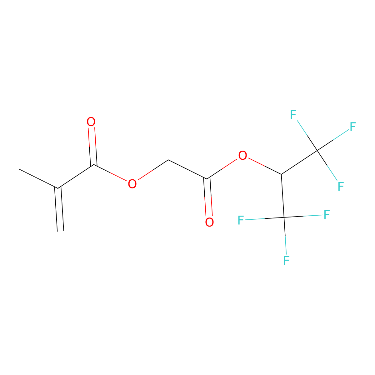 [2-Oxo-2-[2,2,2-trifluoro-1-(trifluoromethyl)ethoxy]ethyl] 2-methylprop-2-enoate molecular structure, CAS 1176273-30-5