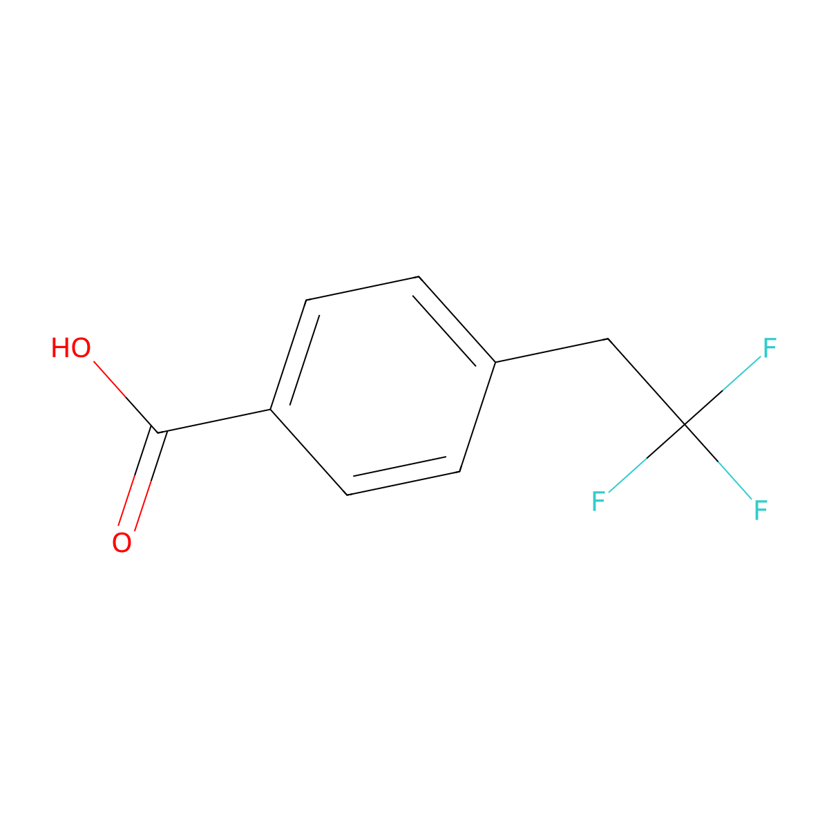 4-(2,2,2-Trifluoroethyl)benzoic acid molecular structure, CAS 1176282-86-2