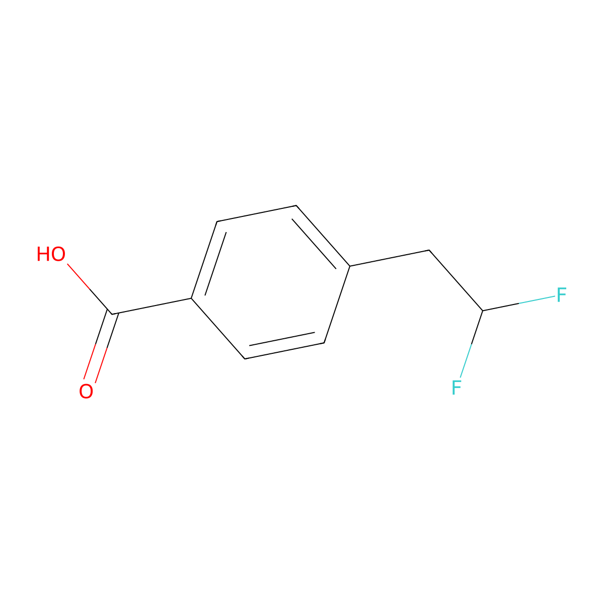 4-(2,2-Difluoroethyl)benzoic acid molecular structure, CAS 1176283-78-5
