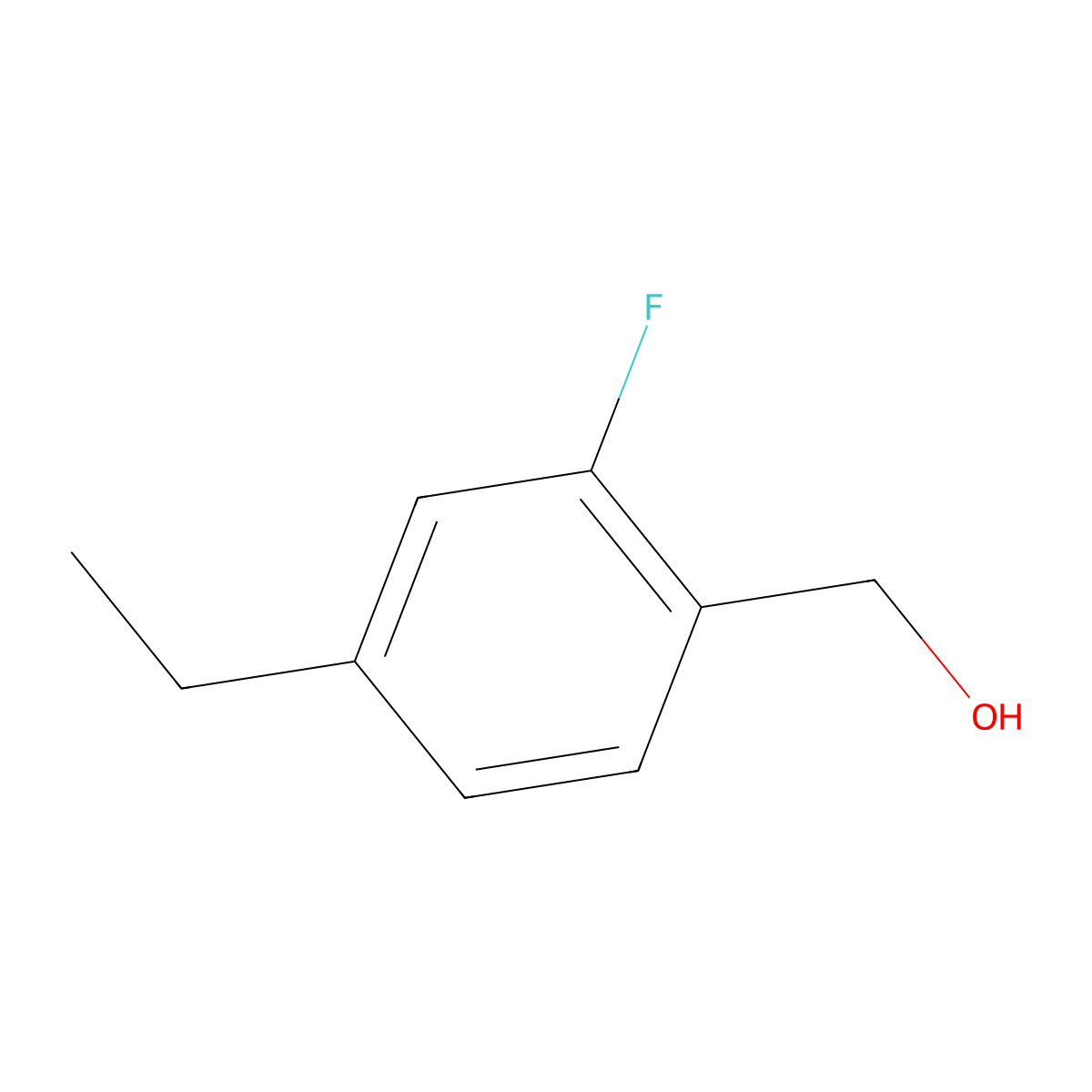 (4-Ethyl-2-fluorophenyl)methanol molecular structure, CAS 1176284-03-9