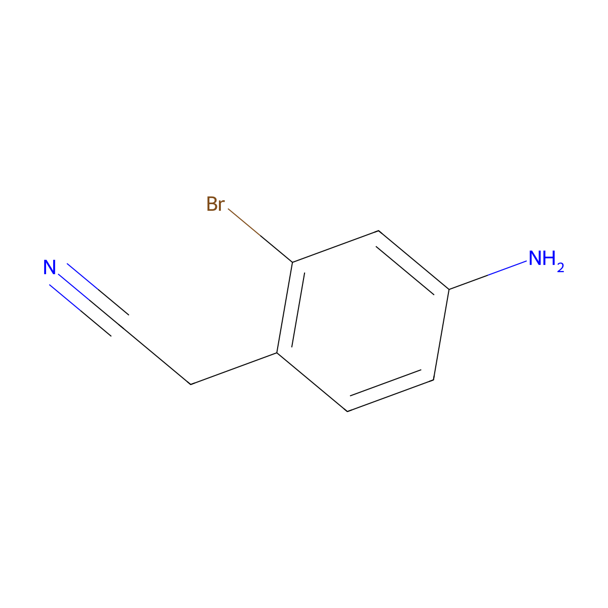 2-(4-Amino-2-bromophenyl)acetonitrile molecular structure, CAS 1176315-53-9