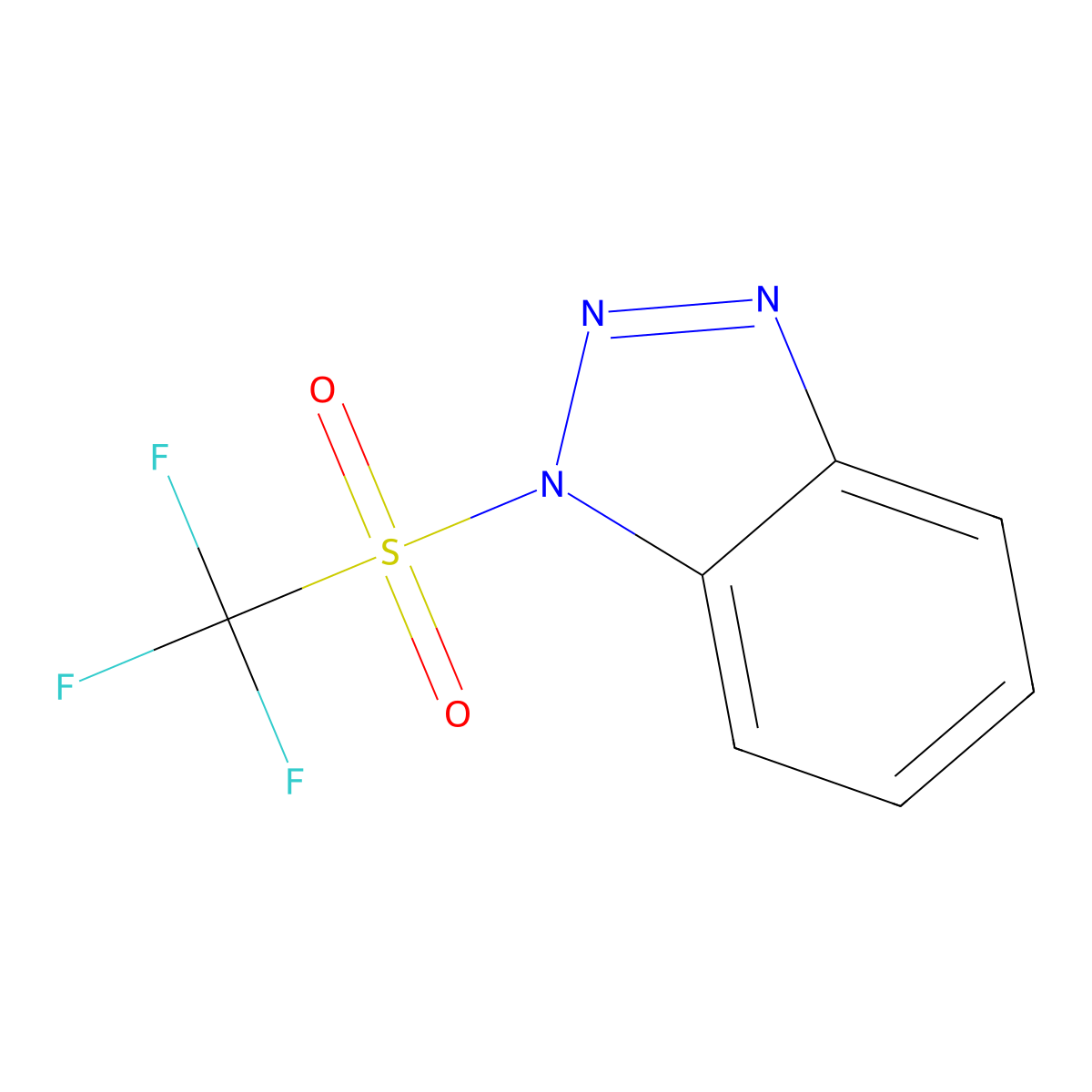 1-(Trifluoromethanesulfonyl)-1H-benzotriazole molecular structure, CAS 117632-84-5