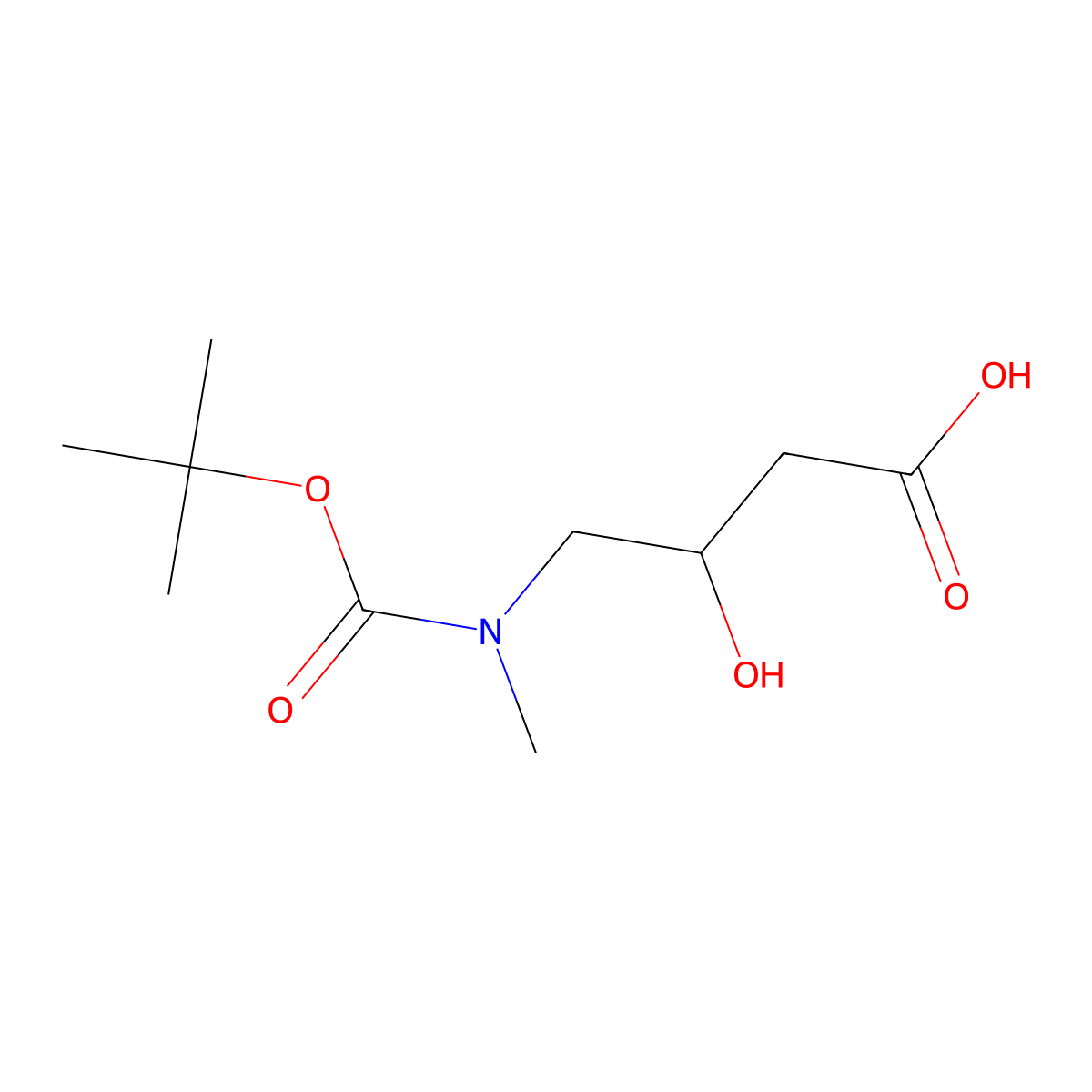 4-{[(Tert-butoxy)carbonyl](methyl)amino}-3-hydroxybutanoic acid molecular structure, CAS 1176322-21-6