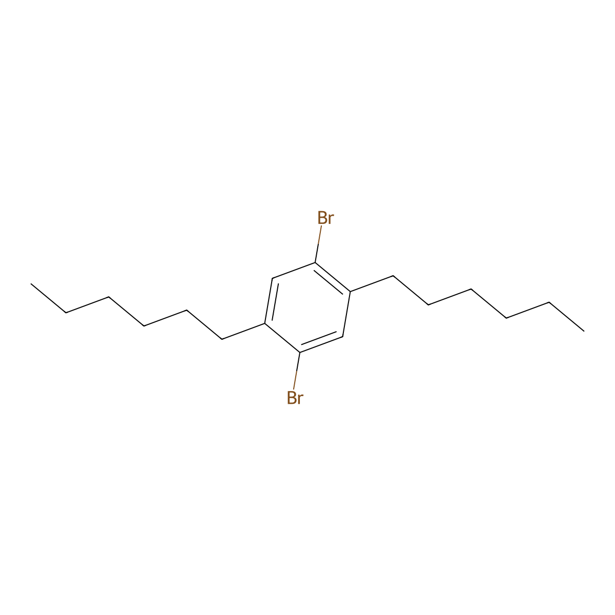 1,4-Dibromo-2,5-dihexylbenzene molecular structure, CAS 117635-21-9