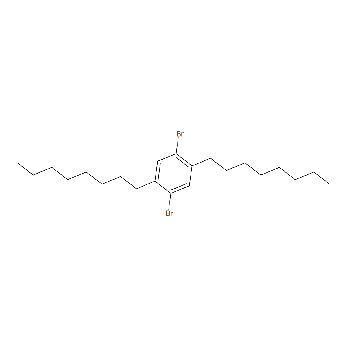 1,4-Dibromo-2,5-dioctylbenzene molecular structure, CAS 117635-22-0