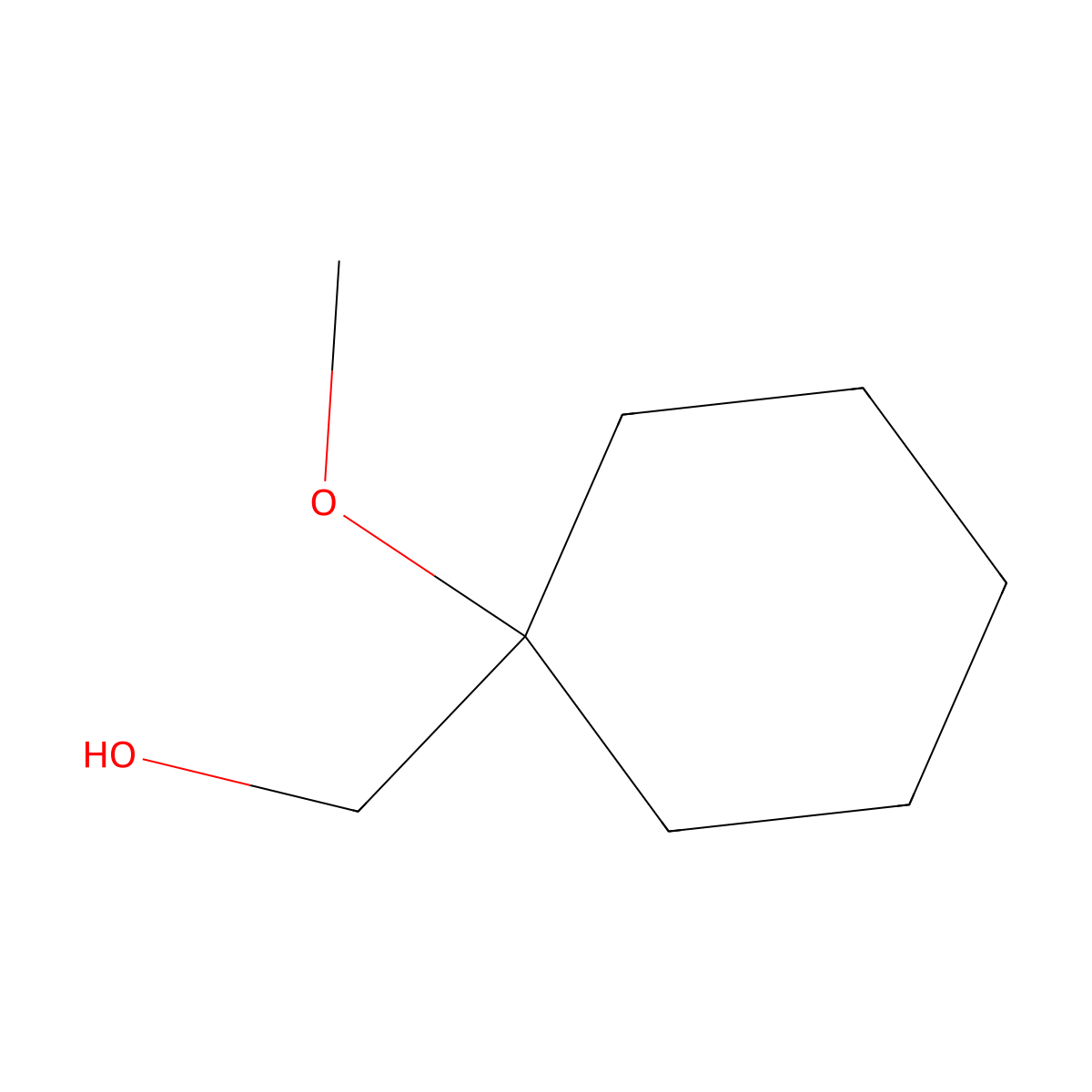 (1-Methoxycyclohexyl)methanol molecular structure, CAS 117637-11-3