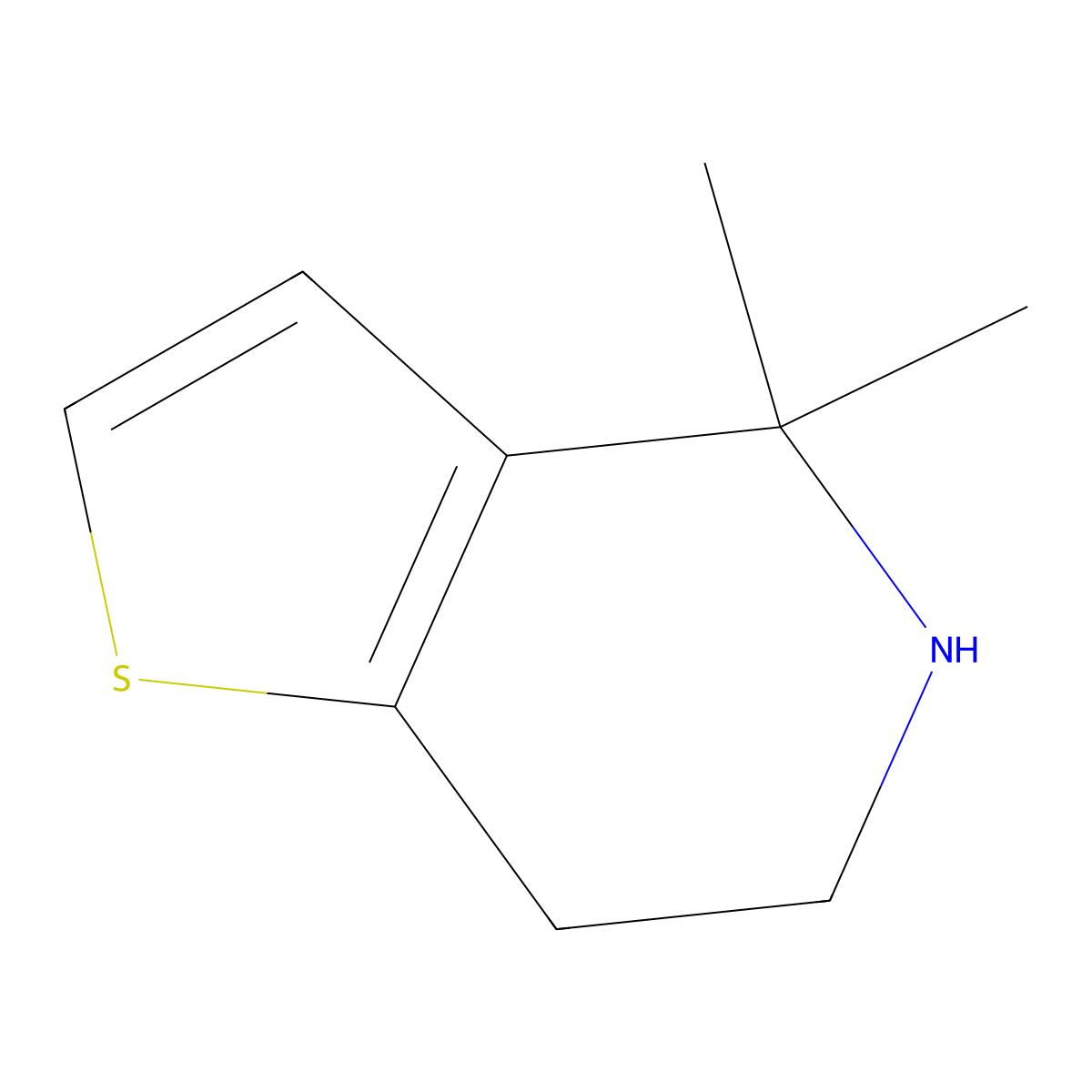 4,4-dimethyl-6,7-dihydro-5H-thieno[3,2-c]pyridine molecular structure, CAS 1176404-23-1