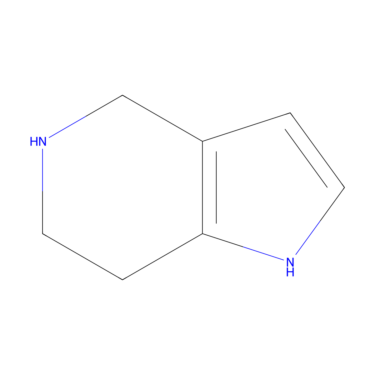 4,5,6,7-Tetrahydro-1H-pyrrolo[3,2-C]pyridine molecular structure, CAS 1176405-02-9