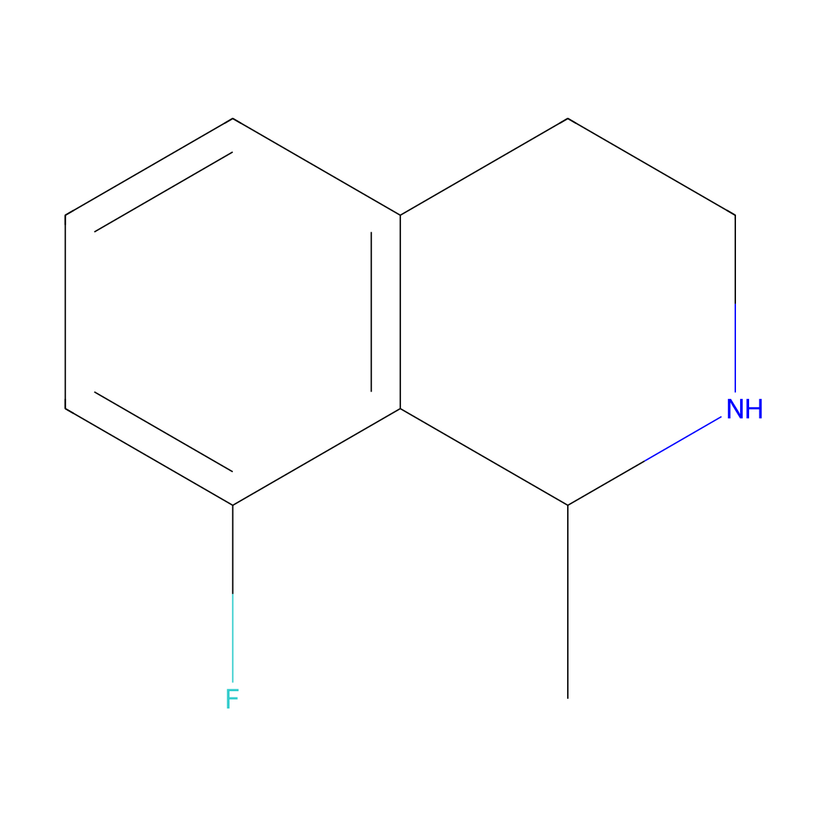 8-Fluoro-1-methyl-1,2,3,4-tetrahydroisoquinoline molecular structure, CAS 1176414-86-0