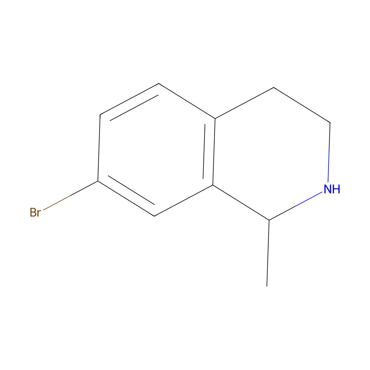 7-Bromo-1-methyl-1,2,3,4-tetrahydroisoquinoline molecular structure, CAS 1176414-95-1