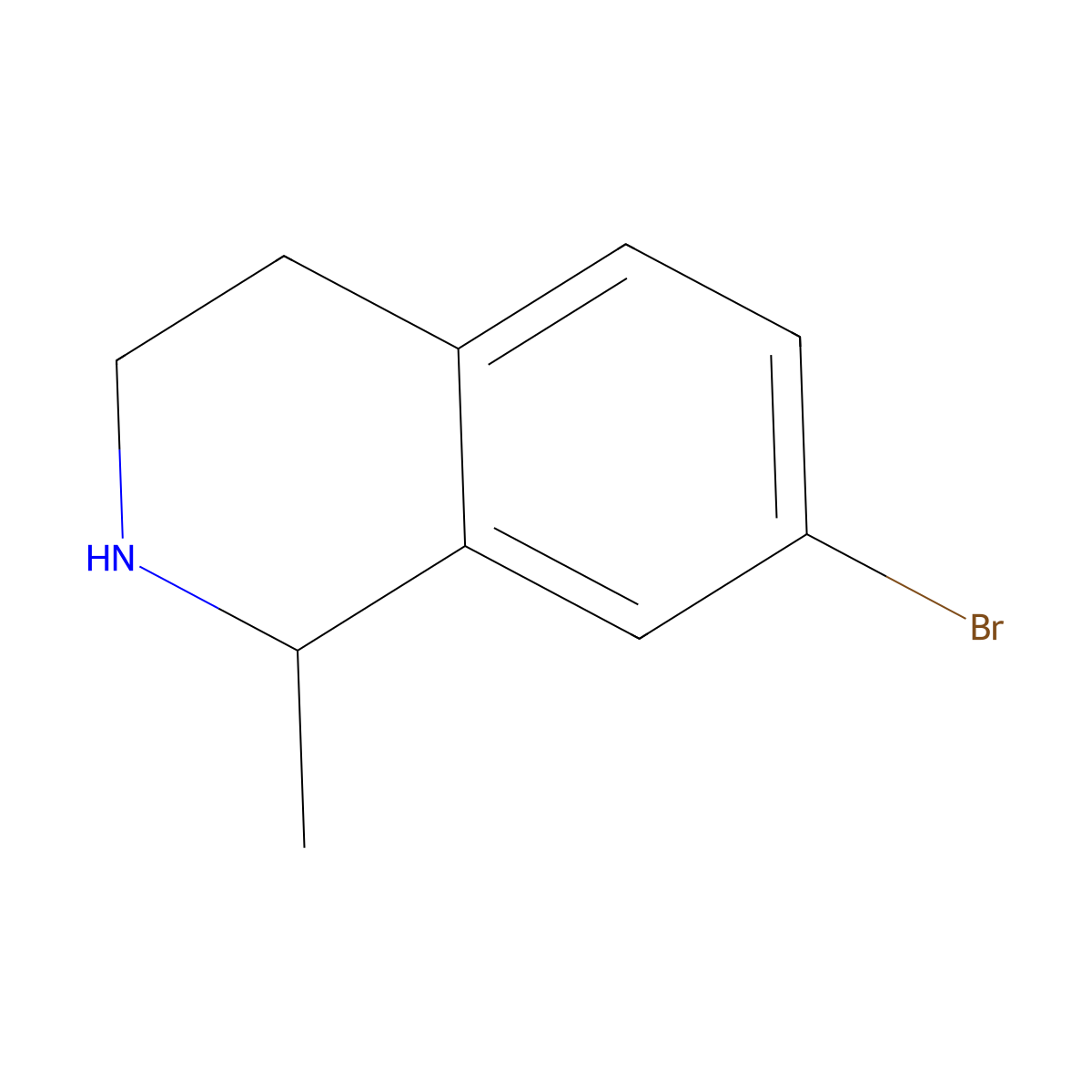7-Bromo-1-methyl-1,2,3,4-tetrahydroisoquinoline molecular structure, CAS 1176414-95-1