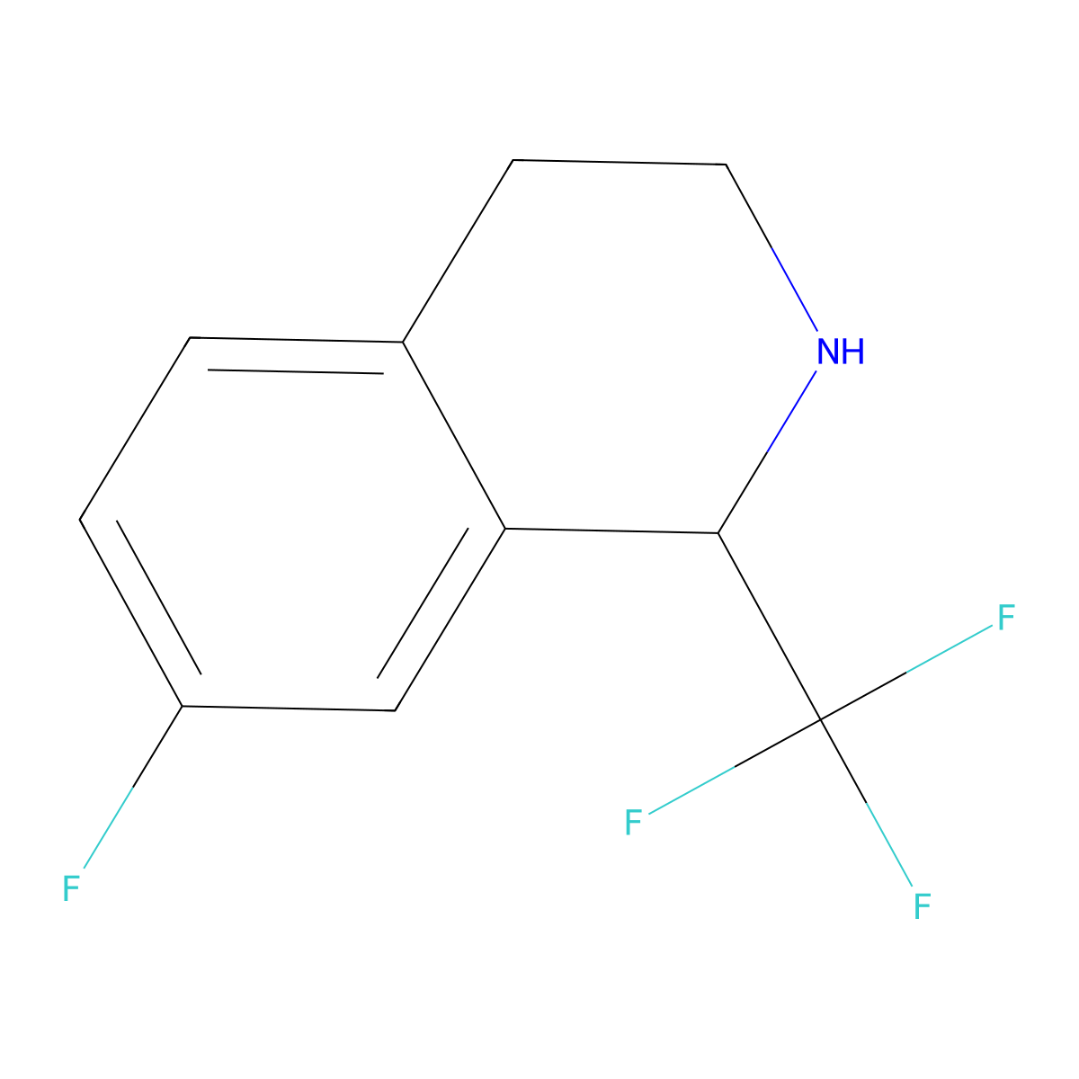 7-Fluoro-1-trifluoromethyl-1,2,3,4-tetrahydro-isoquinoline molecular structure, CAS 1176417-17-6