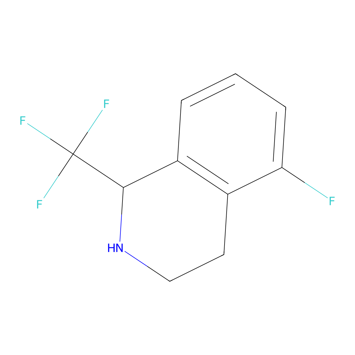 5-Fluoro-1-trifluoromethyl-1,2,3,4-tetrahydro-isoquinoline molecular structure, CAS 1176417-28-9