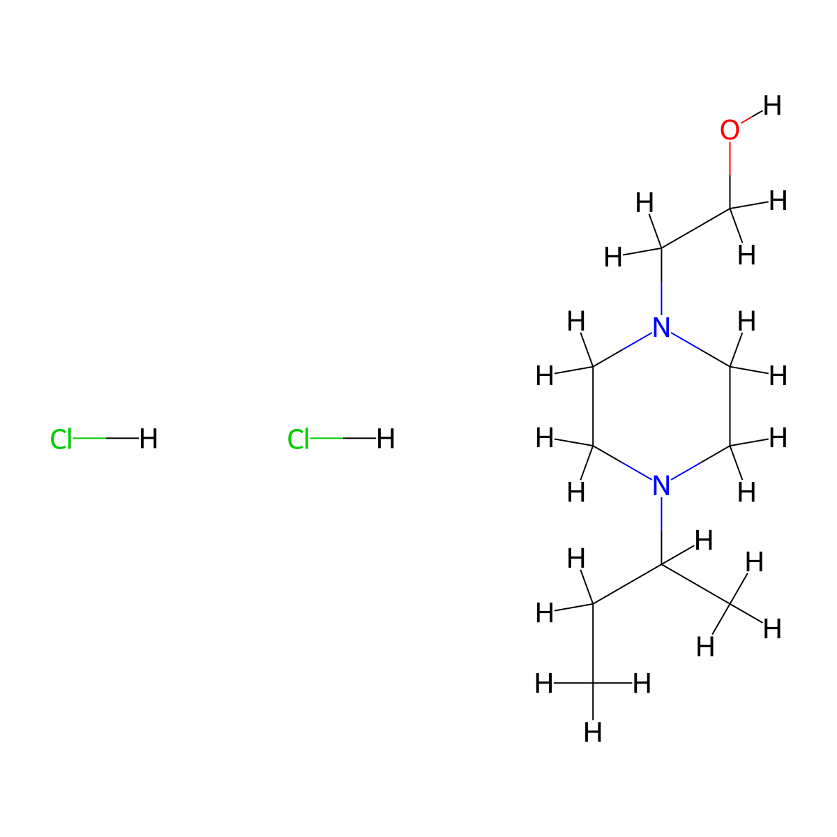2-[4-(2-Butyl)-piperazin-1-yl]-ethanol dihydrochloride molecular structure, CAS 1176419-59-2