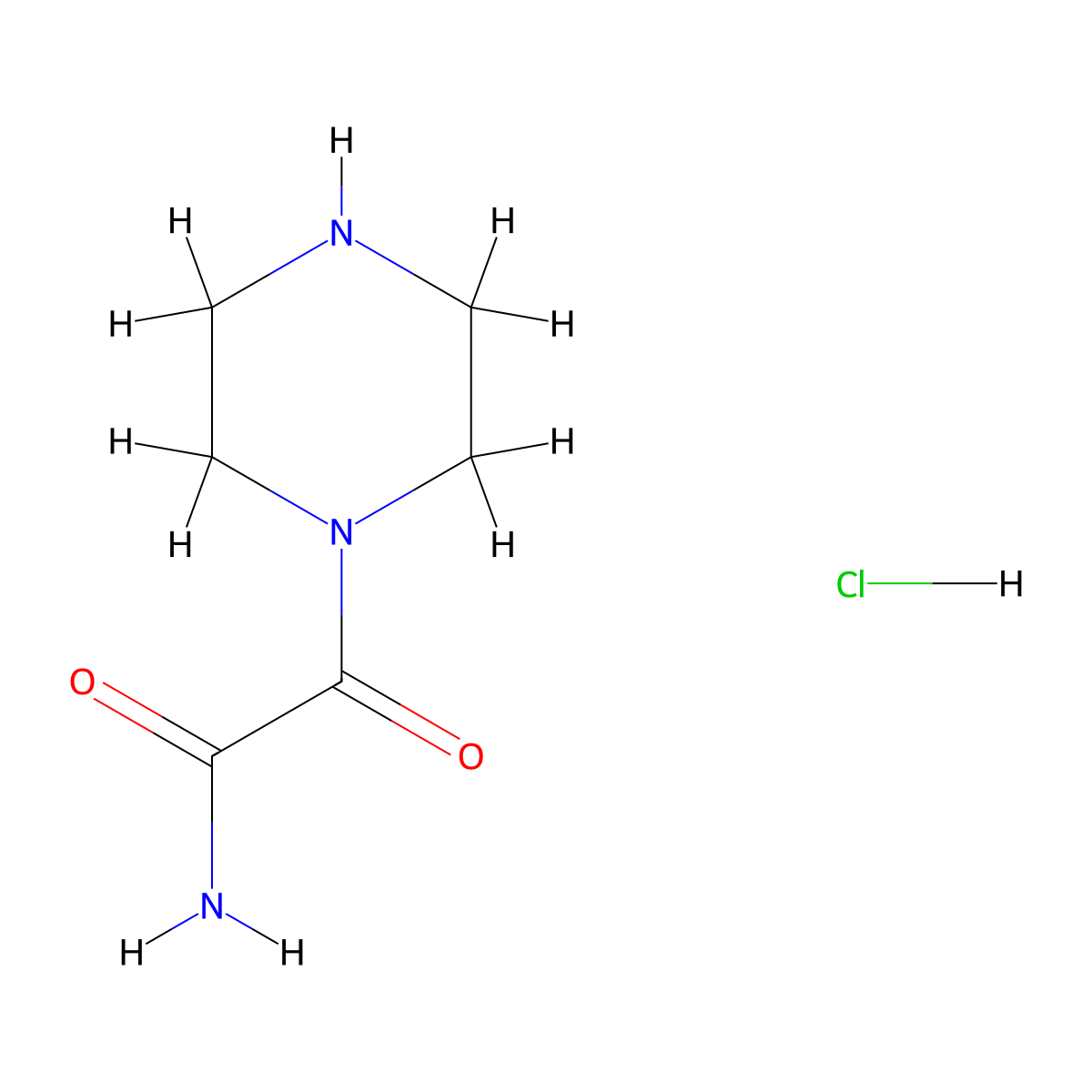 2-Oxo-2-piperazin-1-yl-acetamide hydrochloride molecular structure, CAS 1176419-61-6