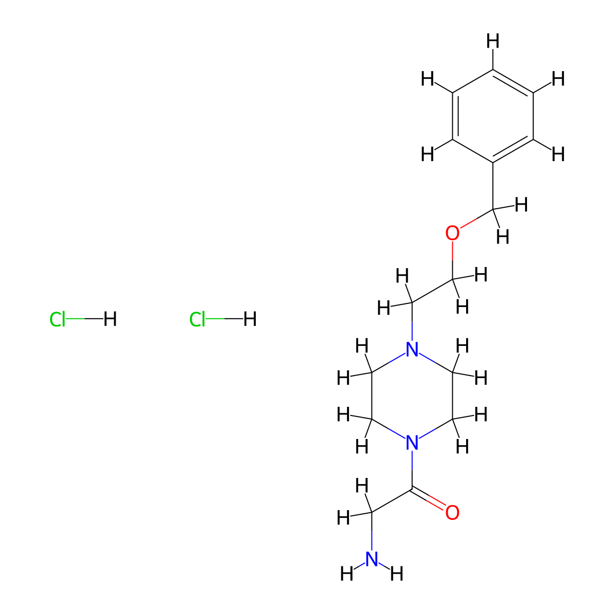 2-Amino-1-[4-(2-benzyloxy-ethyl)-piperazin-1-yl]-ethanone dihydrochloride molecular structure, CAS 1176419-63-8