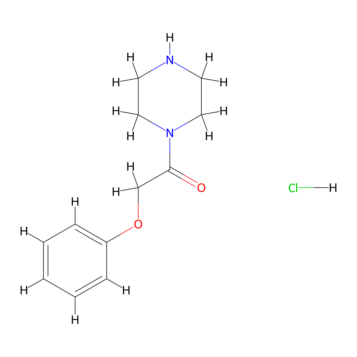 2-Phenoxy-1-piperazin-1-yl-ethanone molecular structure, CAS 1176419-70-7